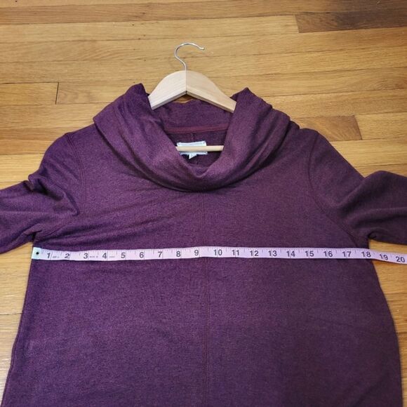 Lou & Grey Burgundy Cowlneck Soft Sweater Dress Size Medium - Picture 7 of 7